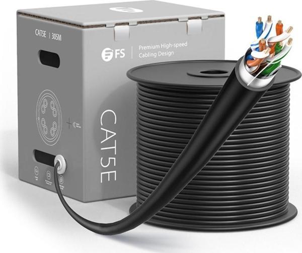 Cat5e Utp Bakır Lan Veri Kablosu 305mt 23 Awg Siyah Pvc - Image 1