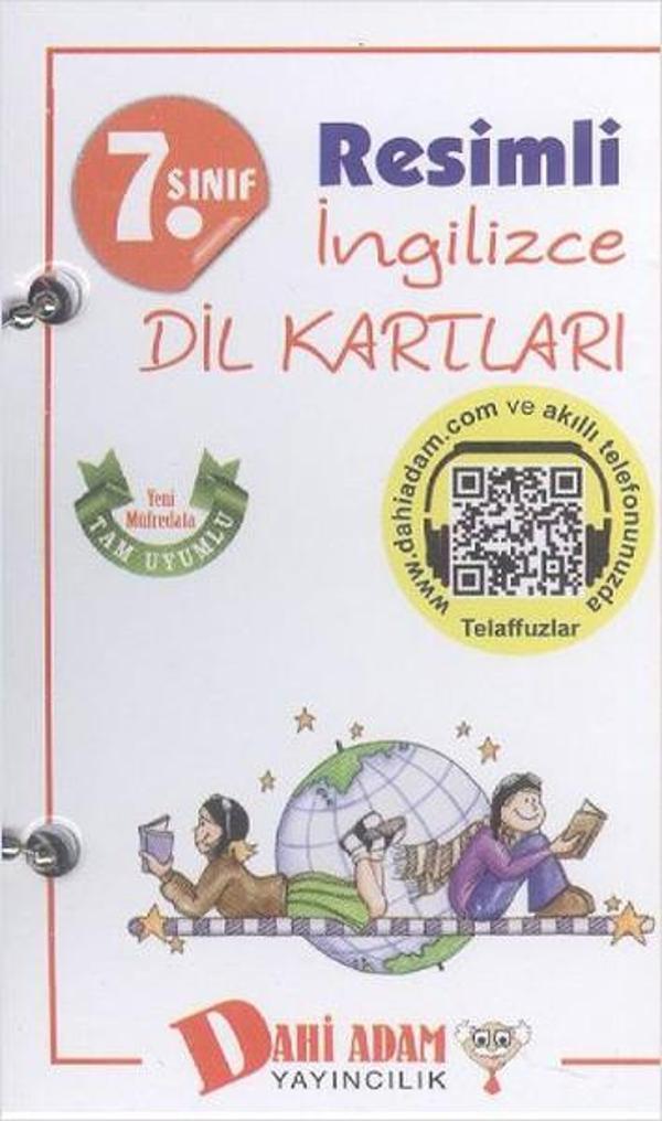 Dahi Adam 7. Sınıf Resimli İngilizce Dil Kartları - Dahi Adam Yayıncılık - Image 1