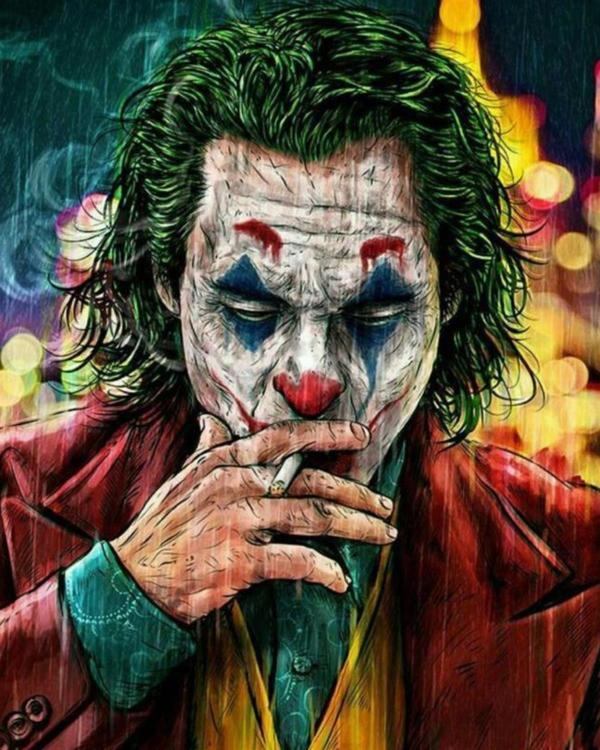 Pastelya Sayılarla Boyama Seti Çerçeveli Kasnaklı Yeşil Saçlı Joker - Image 1