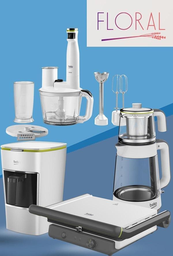 Beko Floral Serisi Küçük Ev Aleti Çeyiz Seti - Image 1