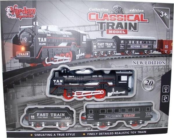 Vardem Kutulu 20 Parça Işıklı Ve Sesli Classic Model Tren Set - Image 1