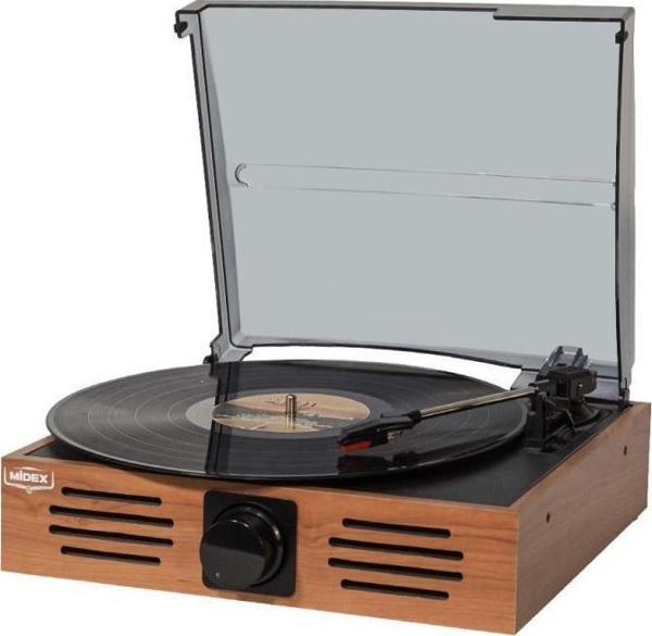 Midex MTX-106OR Nostaljik Retro Pikap Plak Çalar (Bluetooth Aux Hoparlörlü 3 Devir) İğne Dahil - Image 1