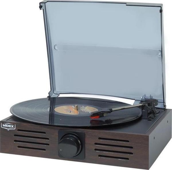 Midex MTX-106BN Nostaljik Retro Pikap Plak Çalar (Bluetooth Aux Hoparlörlü 3 Devir) İğne Dahil - Image 1