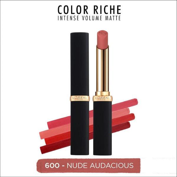 L'Oréal Paris Color Riche Colors of Worth Intense Volume Matte Ruj - 600 Nude Audacious - Image 1