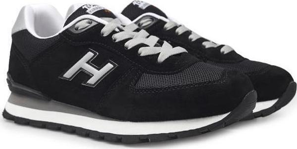 HAMMER JACK 19250 HAKİKİ DERİ SİYAH-GRİ COMFORT CASUAL SPOR AYAKKABI - Image 1