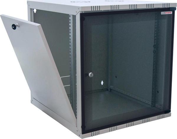 12U 540x400 mm Eko Serisi Yan Panelli Tek Gövdeli Duvar Tipi Kabinet Gri - Image 1