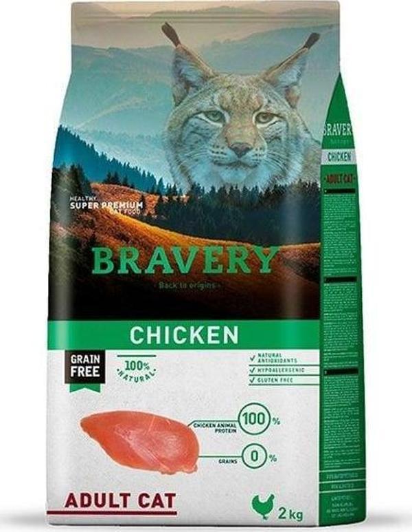 Bravery Adult Tavuklu Yetişkin Kedi Maması 2 Kg - Image 1
