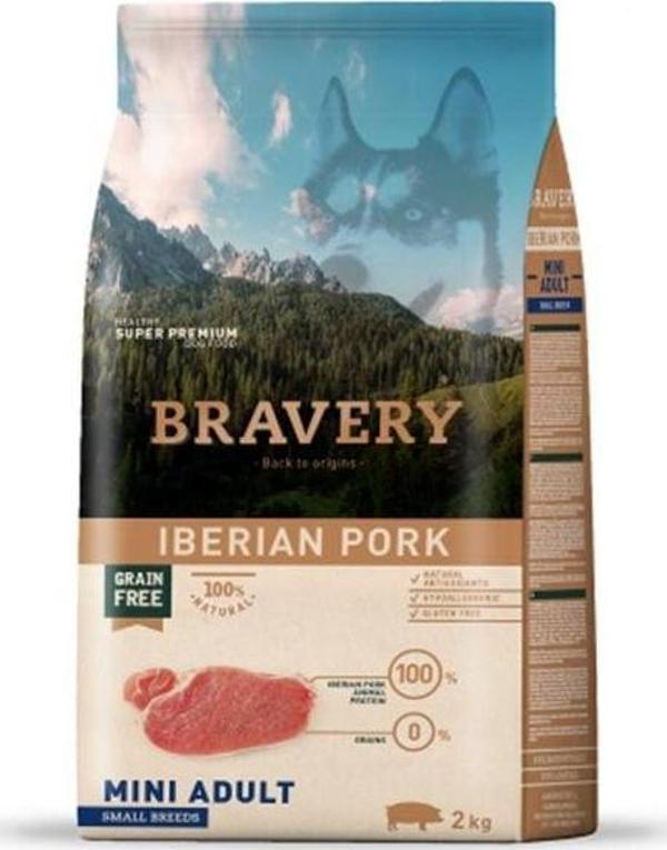 Bravery Küçük Irk Domuzlu Tahılsız Yetişkin Köpek Maması 2 Kg - Image 1