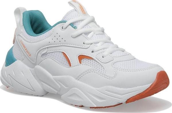 Lumberjack Dakota 3Fx Beyaz Turuncu Comfort Casual Bayan Sneaker - Image 1