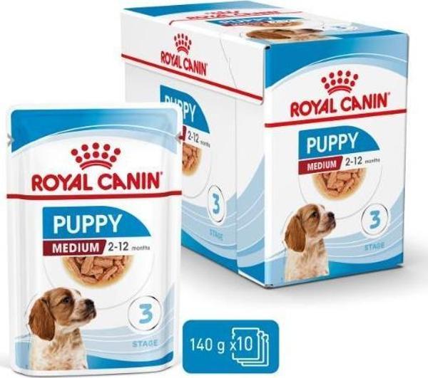 Royal Canin Medium Puppy Yaş Maması 10 x 140 gr - Image 1