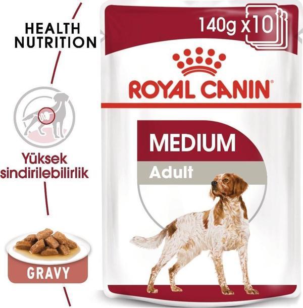 Royal Canin Medium Adult Köpek Yaş Maması 10 x 140 gr - Image 1