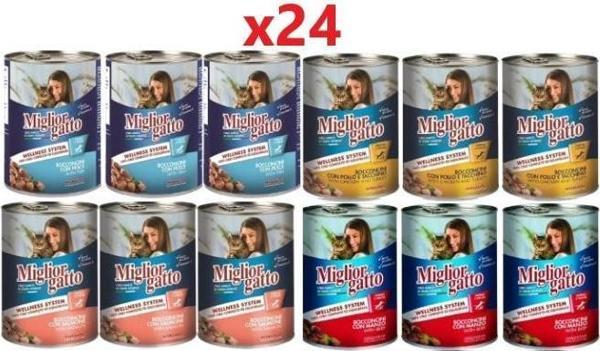 Miglior Gatto Karışık Kedi Konservesi 24 x 400 gr - Image 1