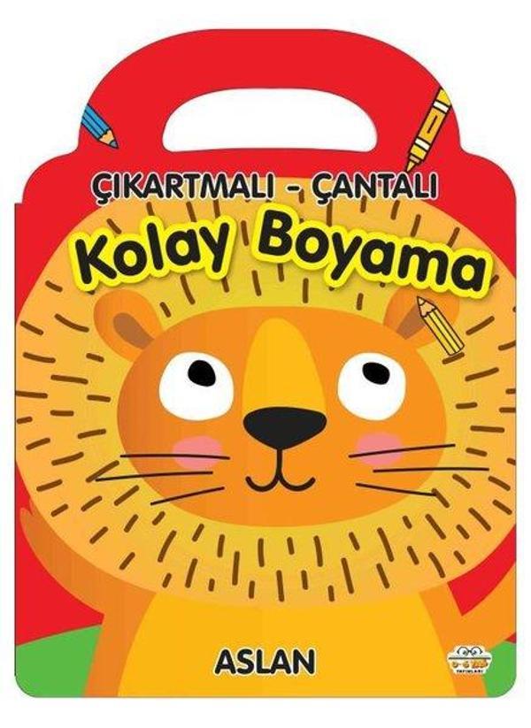Çıkartmalı - Çantalı Kolay Boyama - Aslan - 0-6 Yaş Yayınları - Image 1