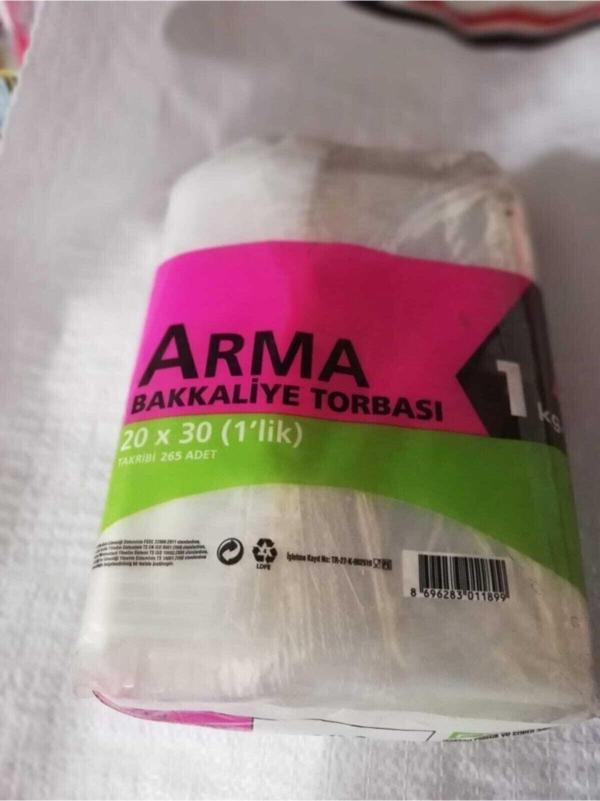 ARMA  ŞEFFAF Bakkaliye torbası (poşeti) 1'lik 20x30 - Image 1