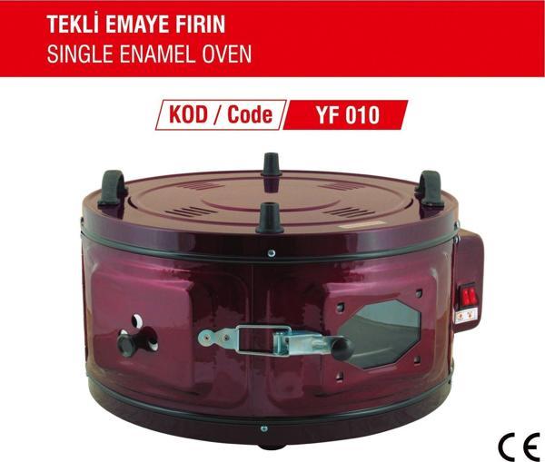 YILDIZ CAMLI DAVUL FIRIN KÜÇÜK BOY TEK EMAYE TEPSİLİ DAVUL FIRIN - Image 1