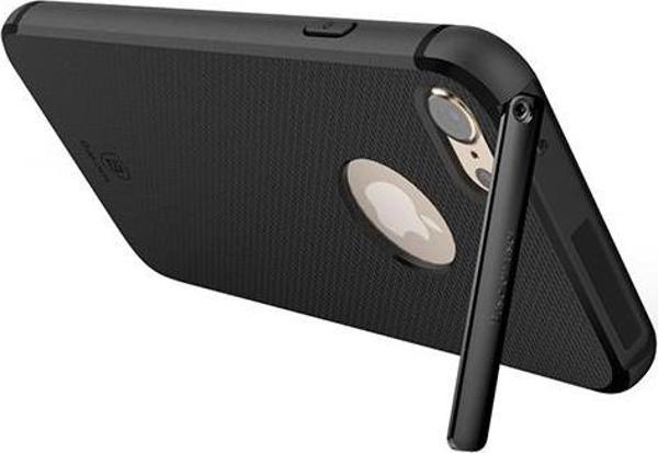 Baseus Hermit Bracked Case iPhone 7 Plus ile Uyumlu Silikon Kılıf Siyah - Image 1