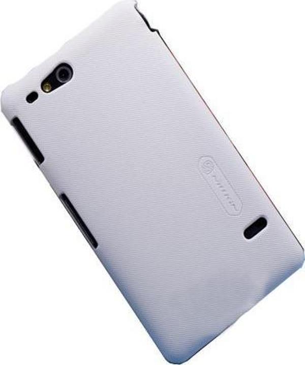 Nillkin Xperia Go ile Uyumlu Sert Kauçuk Kılıf Beyaz Renk - Image 1