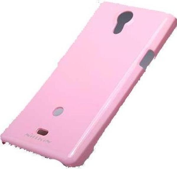 Nillkin Xperia T LT30p ile Uyumlu Parlak Sert Kauçuk Kılıf Pembe - Image 1