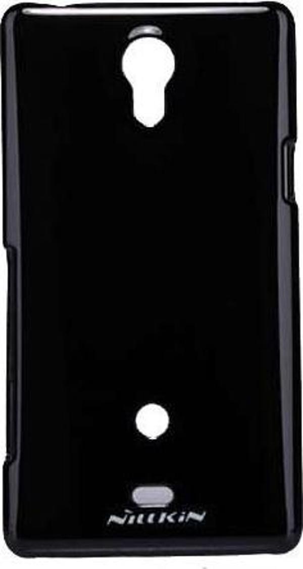 Nillkin Xperia T LT30p ile Uyumlu Parlak Sert Kauçuk Kılıf Siyah - Image 1