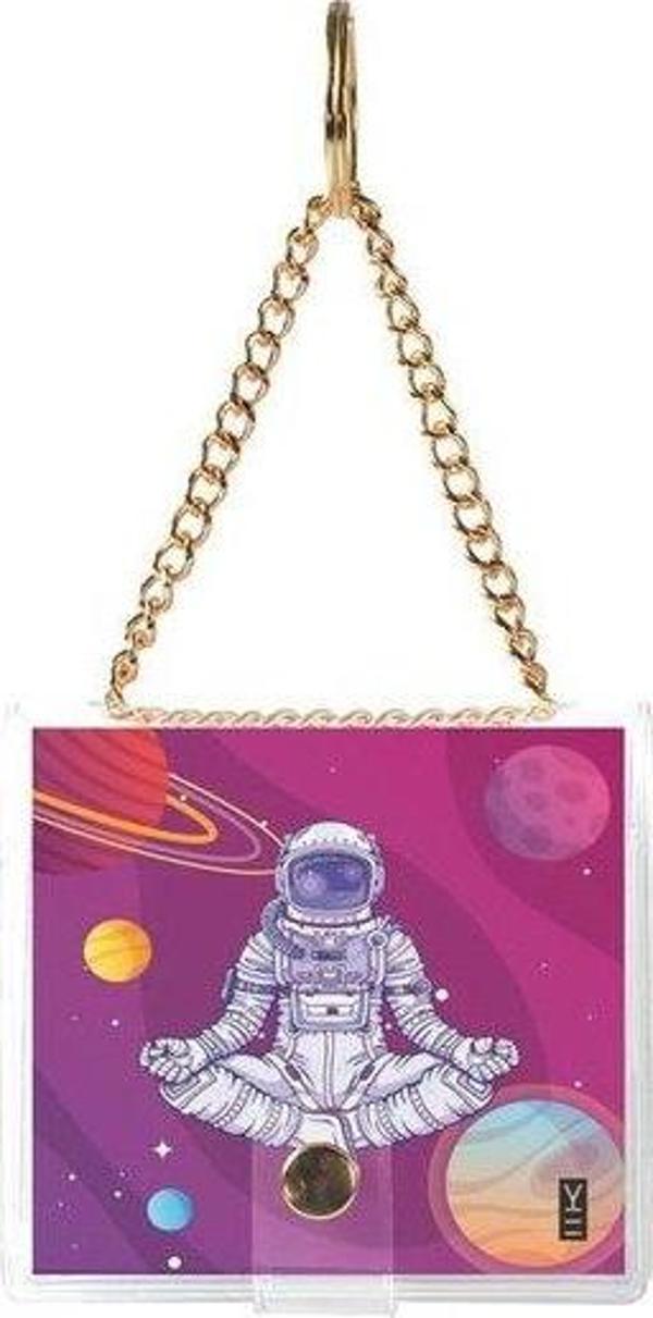 WhyNote Mini Defter Anahtarlık Pink Astronot - Image 1