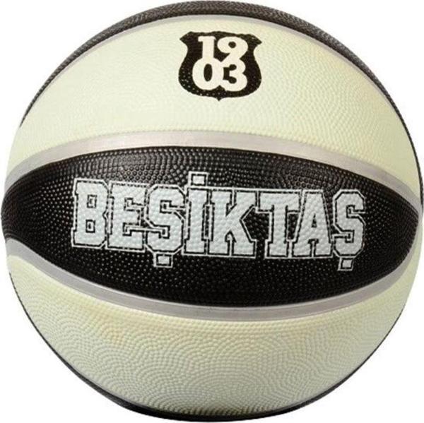 Timon Basketbol Topu Beşiktaş No:7 Siyah Beyaz 509250 - Image 1