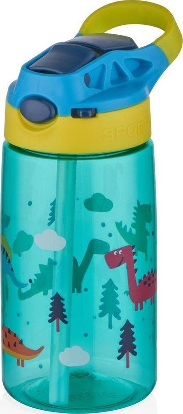 Vagonlife Dıller Çocuk Kalın Uçlu Pipetli 500 Ml Tritan Su Matarası - Özel Ekstra Kilit Mekanizmalı - Image 1