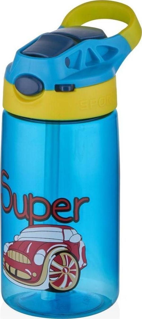 Vagonlife Dıller Çocuk Kalın Uçlu Pipetli 500 Ml Tritan Su Matarası - Özel Ekstra Kilit Mekanizmalı - Image 1