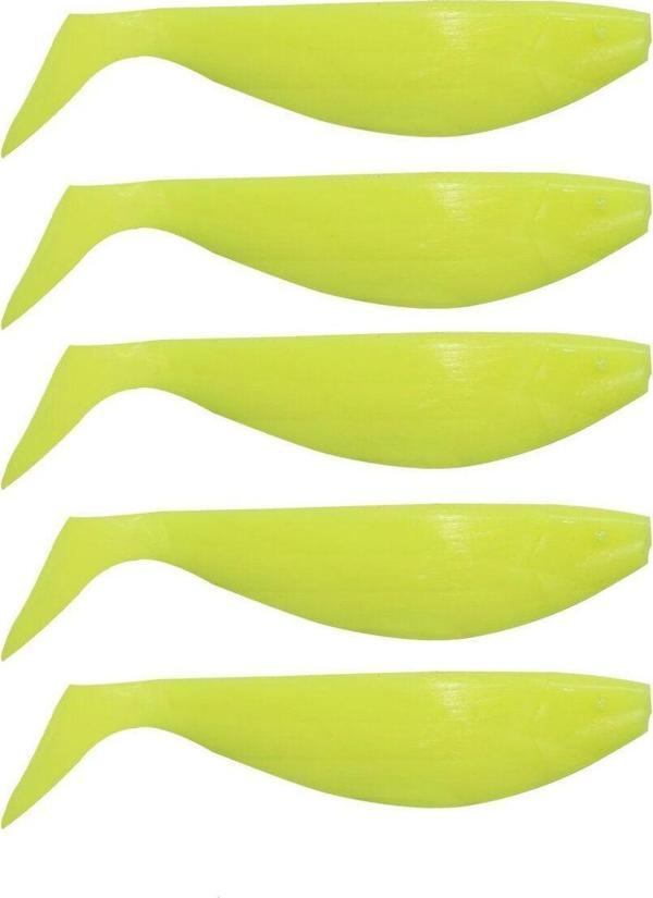 Solano Fishing Fosfor Sarı Silikon Sahte Yem, Balık Yemi 12 Cm 5'Li Paket - Image 1