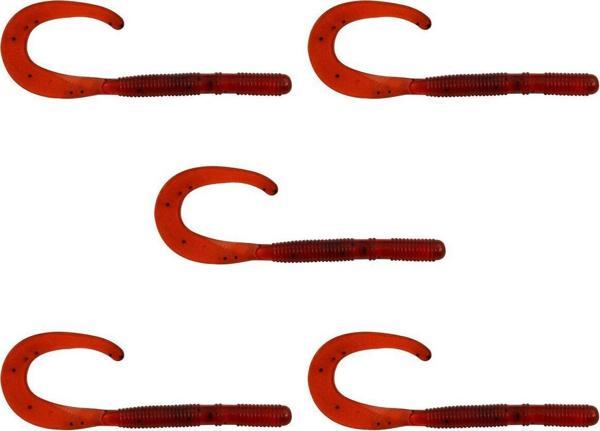 Solano Fishing Gstone Phantom Kurt Kırmızı Suni Yem Kurt, Balık Yemi 8 Cm 5'Li Paket - Image 1