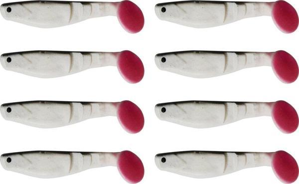 Solano Fishing Siyah-Beyaz Silikon Sahte Balık, Balık Yemi 8 Cm 8'Li Paket - Image 1