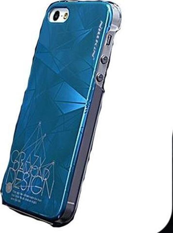 Nillkin iPhone SE/5S/5 ile Uyumlu Sert Kauçuk Kılıf (3D Shadow) Buz Mavi Rengi - Image 1