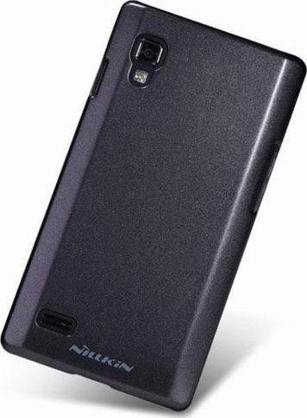 Nillkin Optimus L9 ile Uyumlu Parlak Sert Kauçuk Kılıf Siyah - Image 1