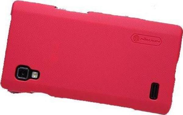 Nillkin Optimus L9 ile Uyumlu Sert Kauçuk Kılıf Kırmızı - Image 1