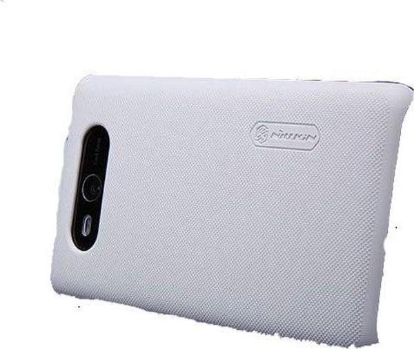 Nillkin Lumia 820 ile Uyumlu Sert Kauçuk Kılıf Beyaz - Image 1