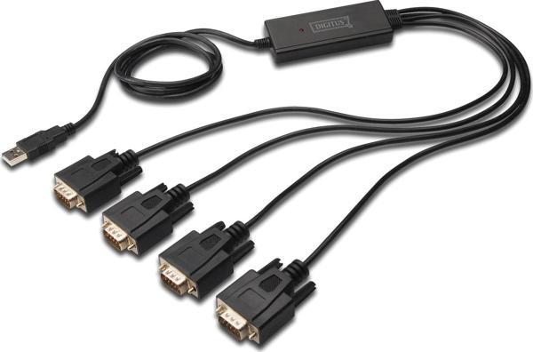 Digitus USB 2.0 &lt;-&gt; 4 x RS232 (Seri) Çevirici Kablosu, 1.5 metre - Image 1