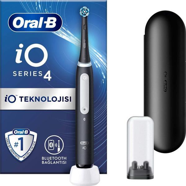 Oral-B iO 4 Mat Siyah Şarjlı Diş Fırçası - Image 1