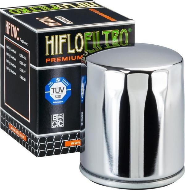 Hiflo Harley Davidson 883, 1000, 1200 Krom Yağ Filtresi - Image 1