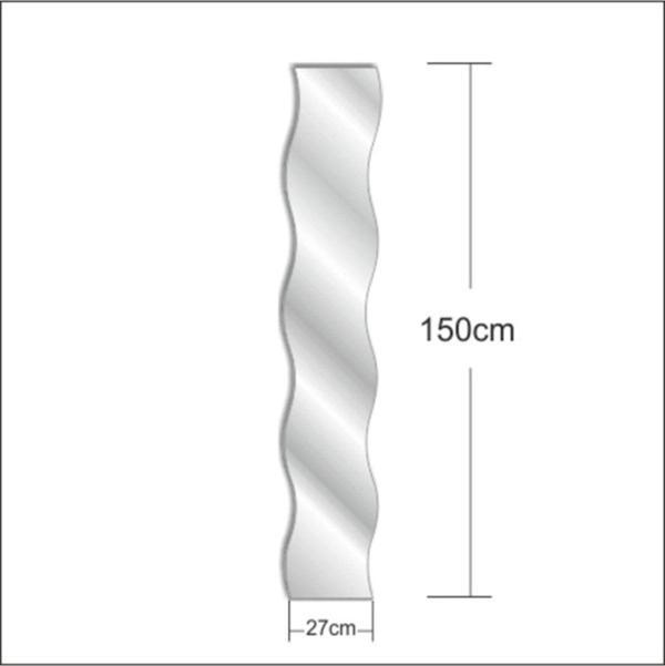 M3Decorium 150 Cm Dalgalı Banyo Salon Koridor Antre Duvar Boy Aynası Cam Ayna - Image 1