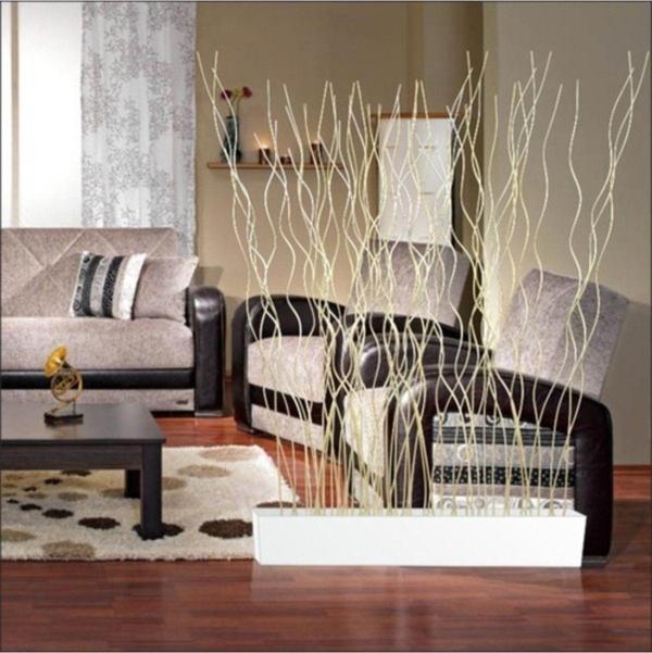 M3Decorium 165Cm Beyaz Dallı Uzun Beyaz 150Cm Oda Bölme Seperatör Paravan - Image 1