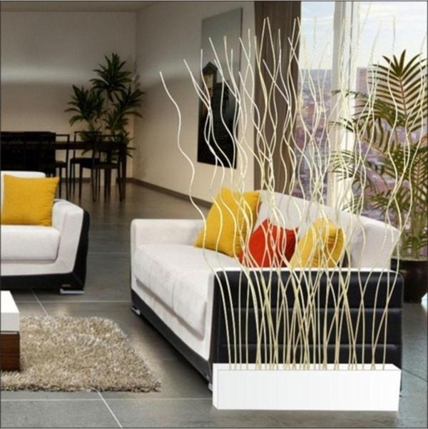 M3Decorium 165Cm Uzun Beyaz 100Cm Saksılı Oda Bölme Seperatör Paravan - Image 1