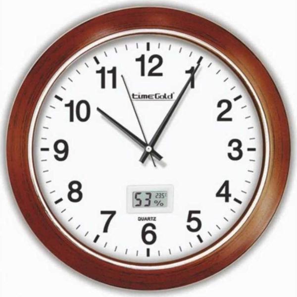 M3Decorium 30Cm Ebat Nem Ölçerli Nemölçerli Termometreli Sessiz Duvar Saati - Image 1