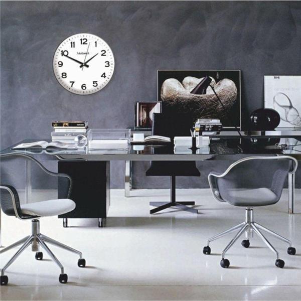M3Decorium 35Cm Bombe Camlı Okunaklı Kalın Rakkamlı Kaliteli Duvar Saati - Image 1