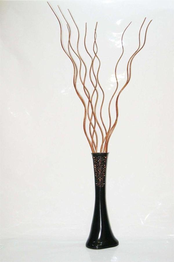 M3Decorium 60 Cm Siyah Desenli Vazo 10 Adet Kahve Dal - Image 1