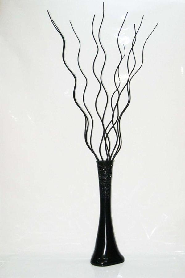 M3Decorium 60 Cm Siyah Desenli Vazo 10 Adet Siyah Dal - Image 1