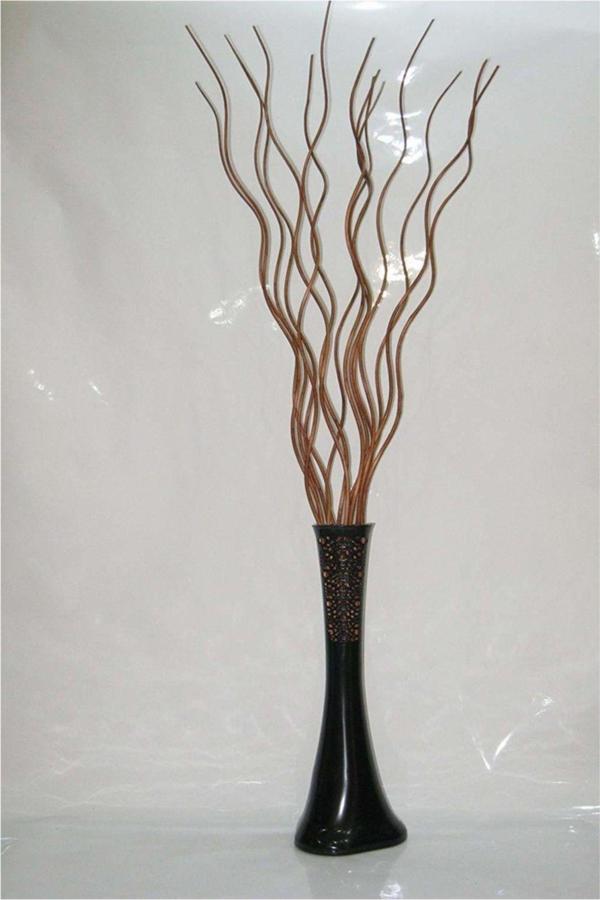 M3Decorium Desenli Siyah Vazo 60 cm 15 Adet Kahve Dal - Image 1