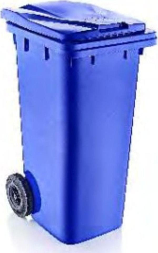 M3Decorium Dev Büyük Taşınabilir 120 Litre 96 Cm Tekerlekli Pedallı Kapaklı Çöp Konteynırı Kutusu Arabası - Image 1