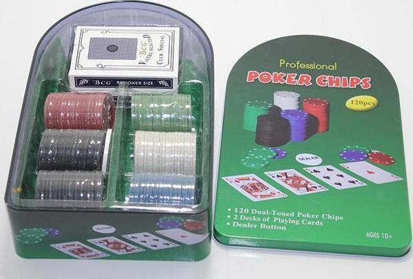Poker Oyunu 120 Cip Oyun Setine Sahip Poker Oyun Seti Metal Kutulu 6Aly707 - Image 1