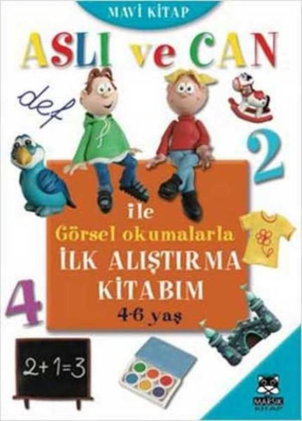 Aslı ve Can ile Görsel Okumalarla İlk Alıştırma Kitabım - Mavi Kitap - Marsık Kitap - Image 1