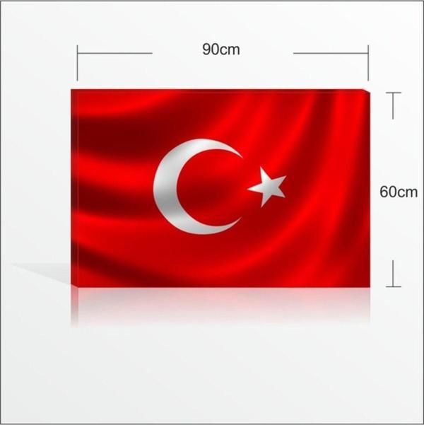 M3Decorium Ofis Okul Karakol Duvarı İçin 60 x 90 Cm Türk Bayrağı Kanvas Tablo - Image 1