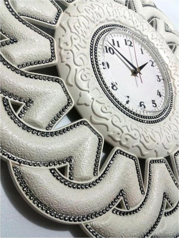 M3Decorium Osmanlı Fas Pers Şahmeran Motifi 55Cm Taşlı Ön Camlı Duvar Saati - Image 1